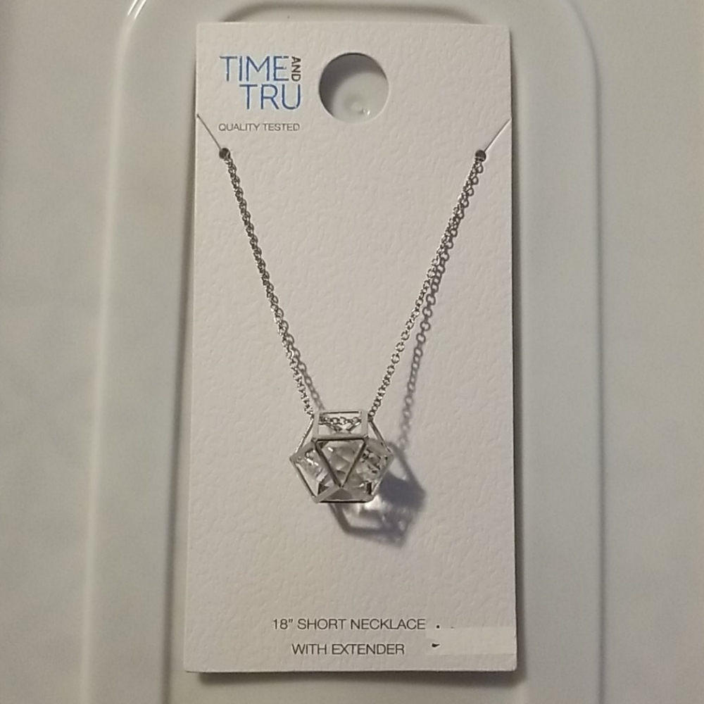 Time and Tru Glass Necklace